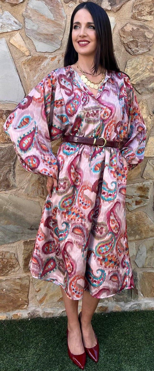 Vestido Cachemir Granate.