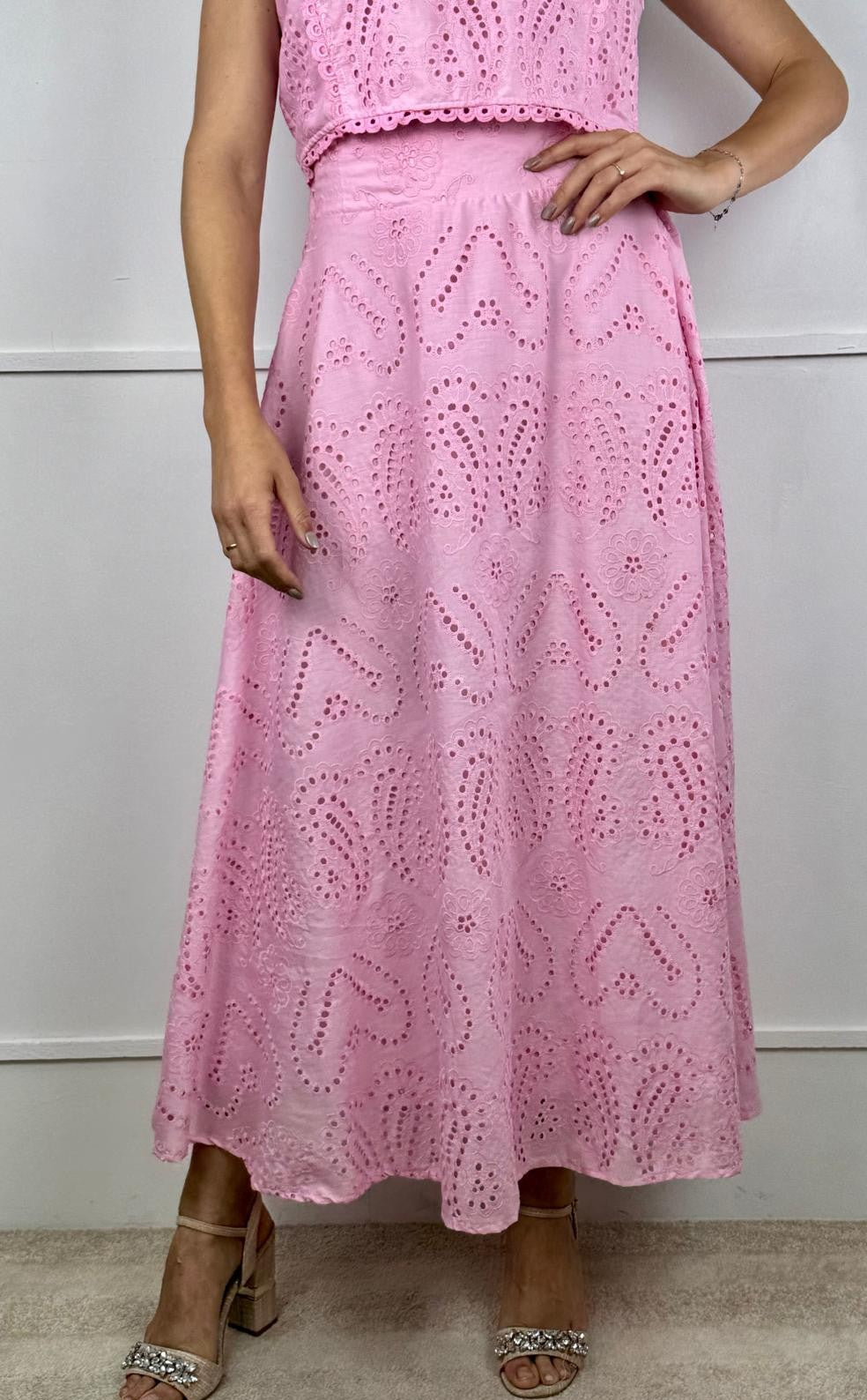 CONJUNTO TROQUELADO ELEGANTE ROSA