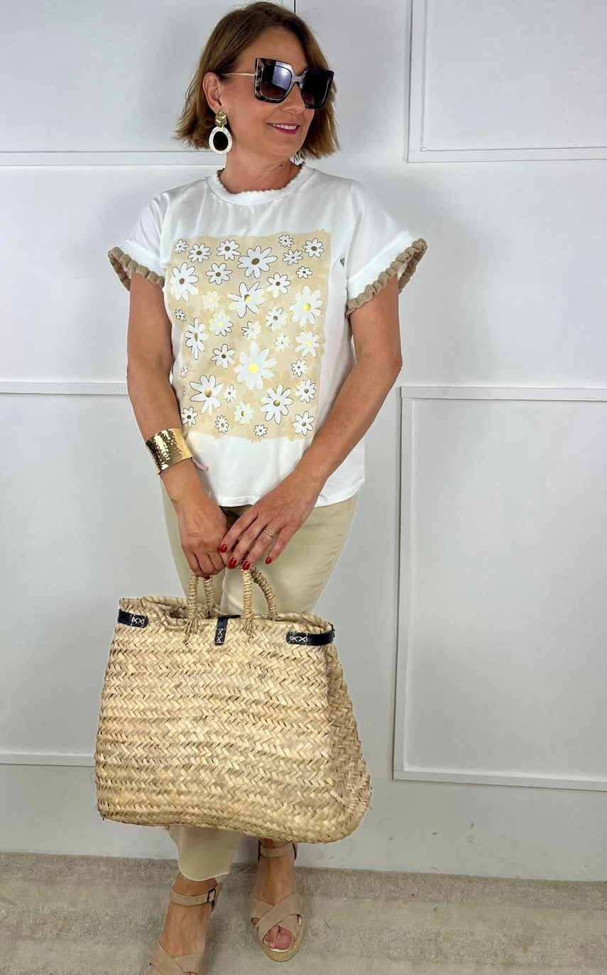 CAMISETA FLORAL ESTILO