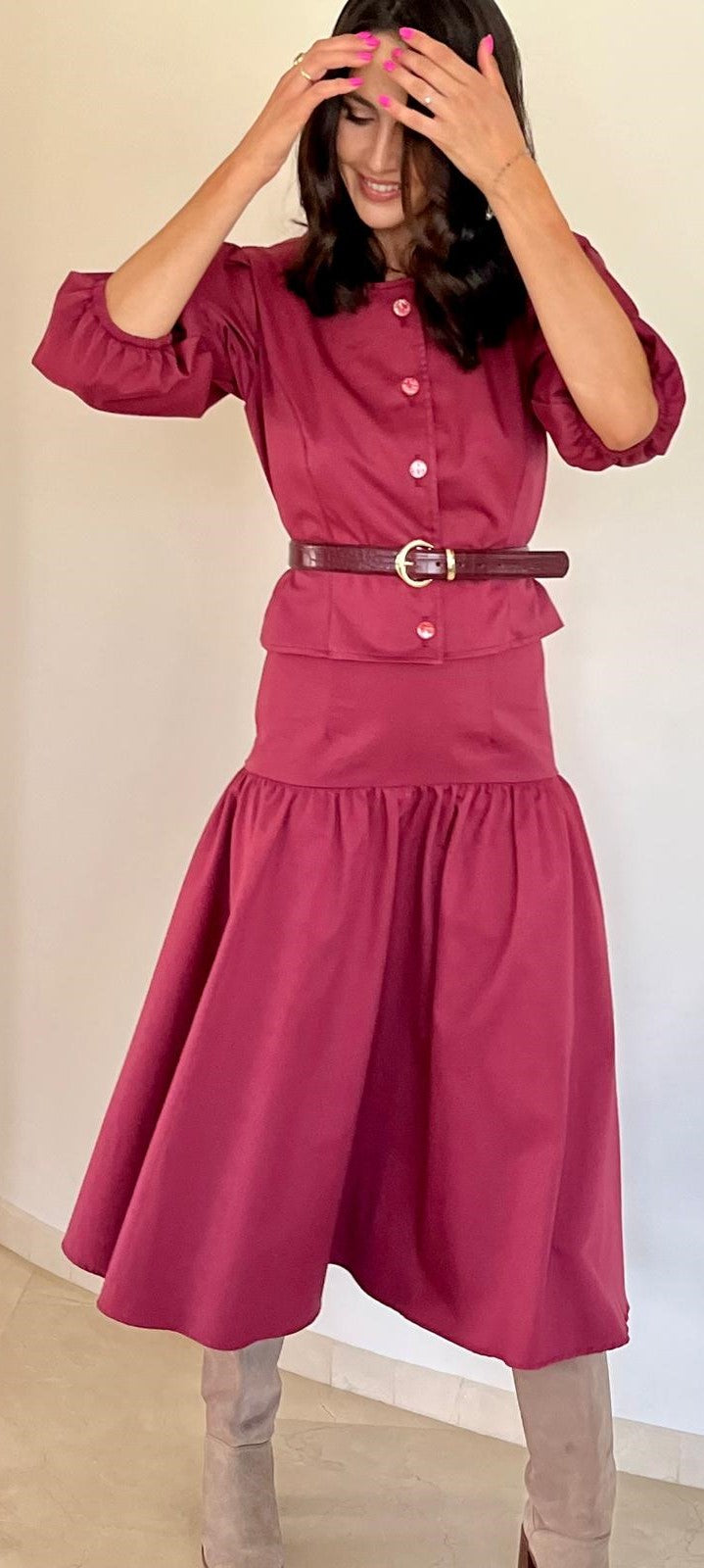 CONJUNTO RECUERDO GRANATE