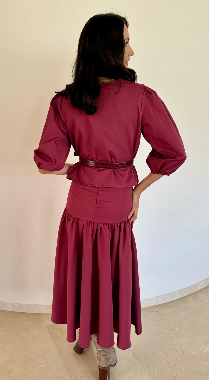 CONJUNTO RECUERDO GRANATE