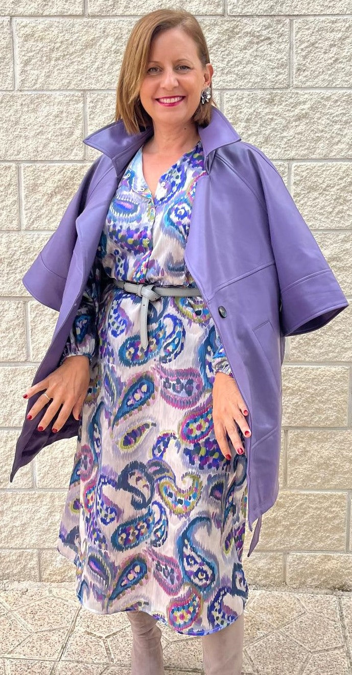 CHAQUETA POLIPIEL MORADA