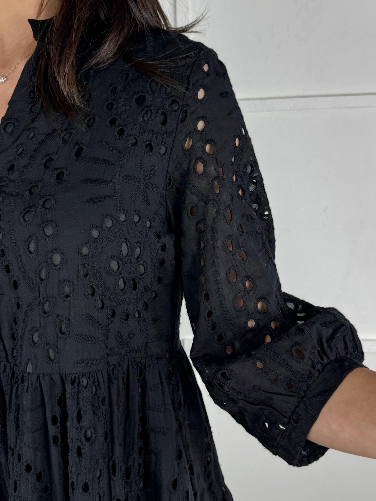 VESTIDO BATISTA NEGRO