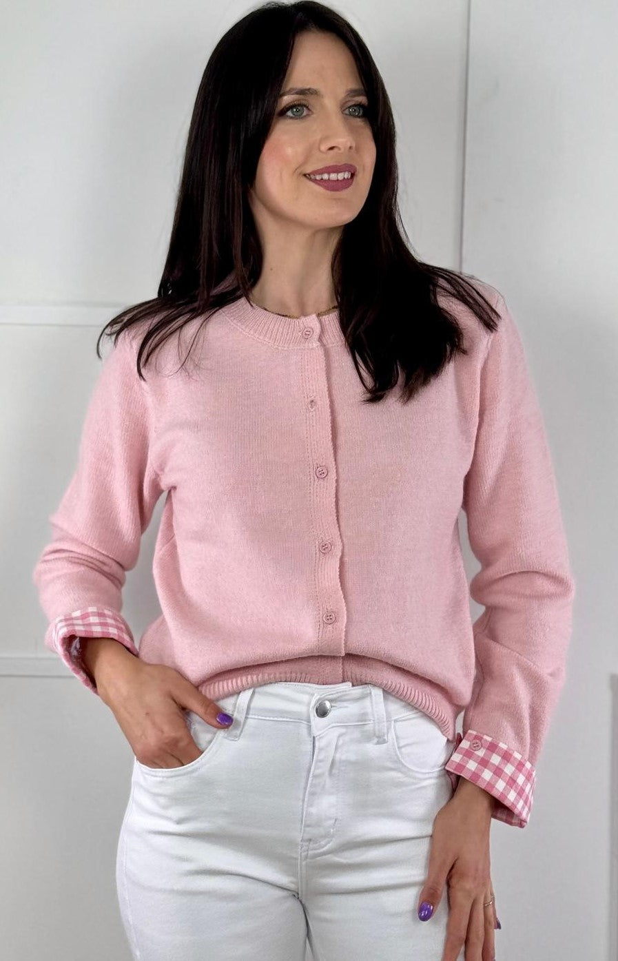 CHAQUETA ROSA VICHY