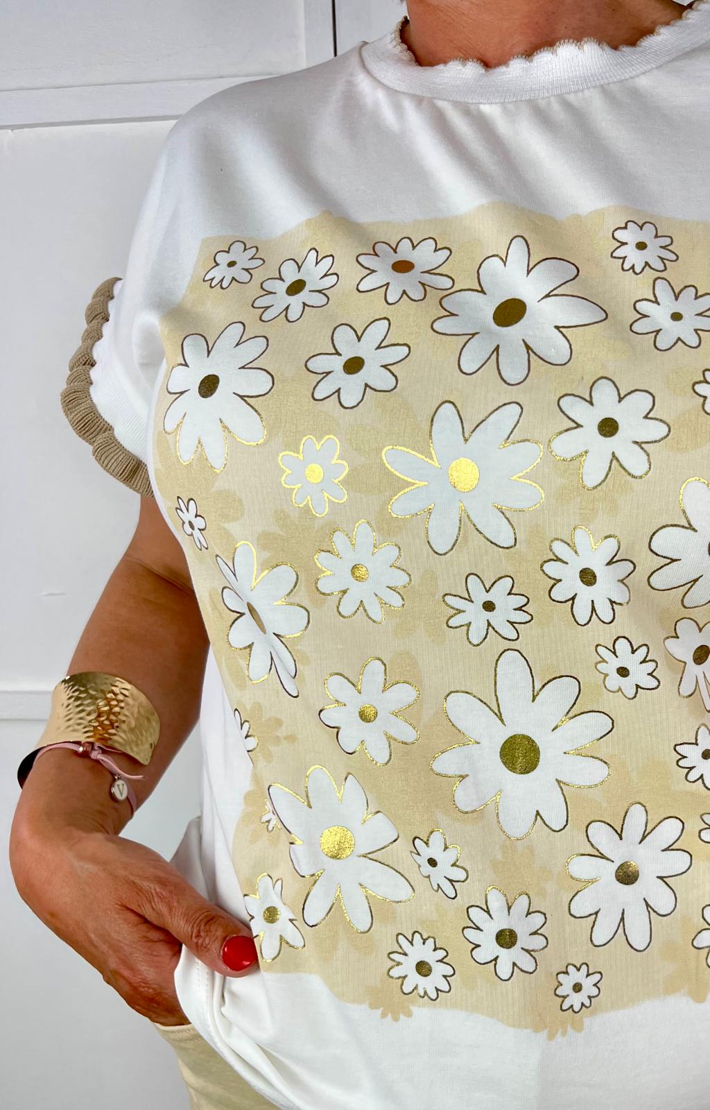 CAMISETA FLORAL ESTILO