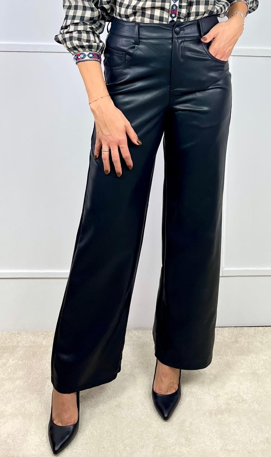 PANTALÓN POLIPIEL NEGRO