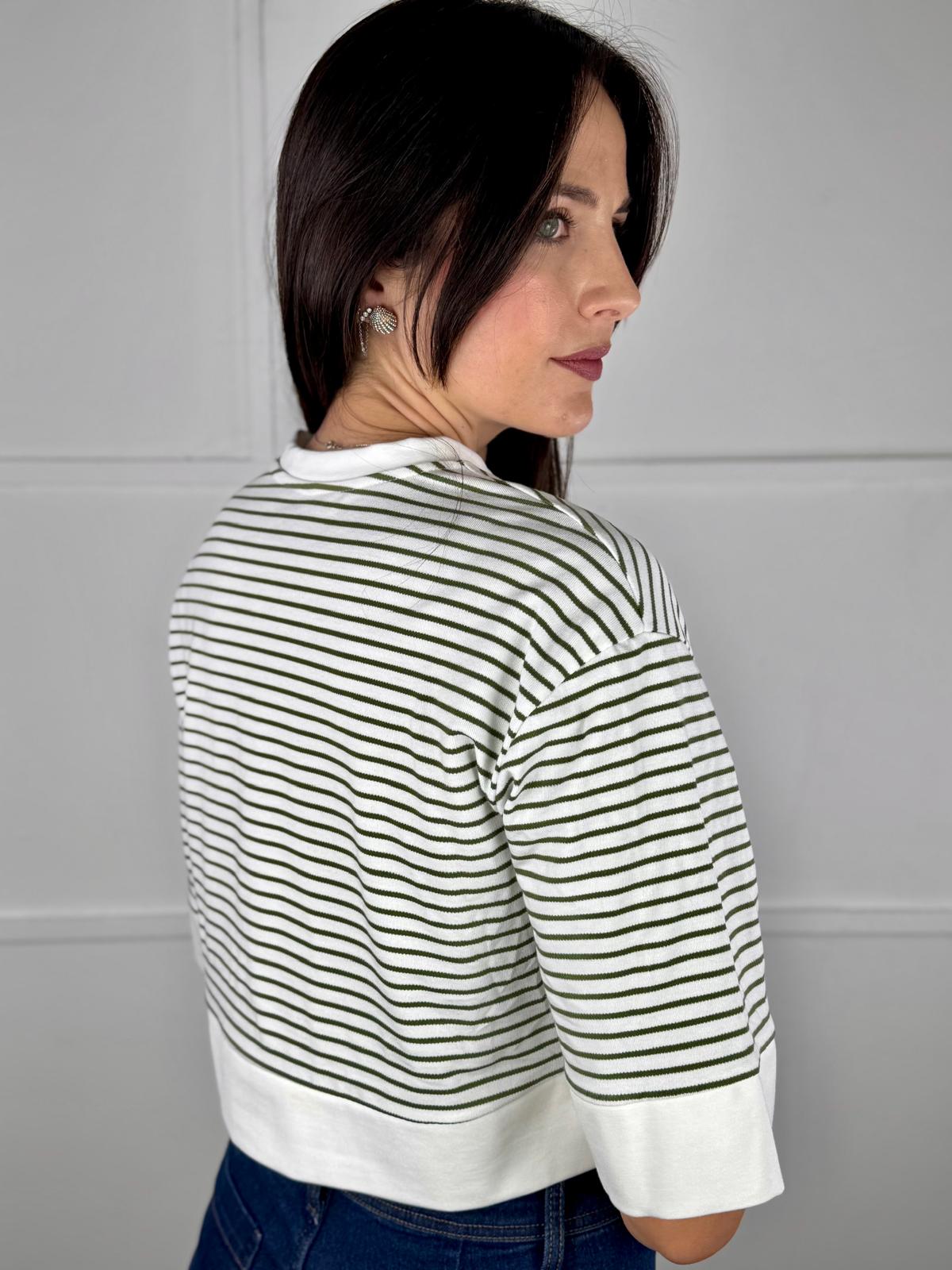 CAMISETA RAYAS VERDE