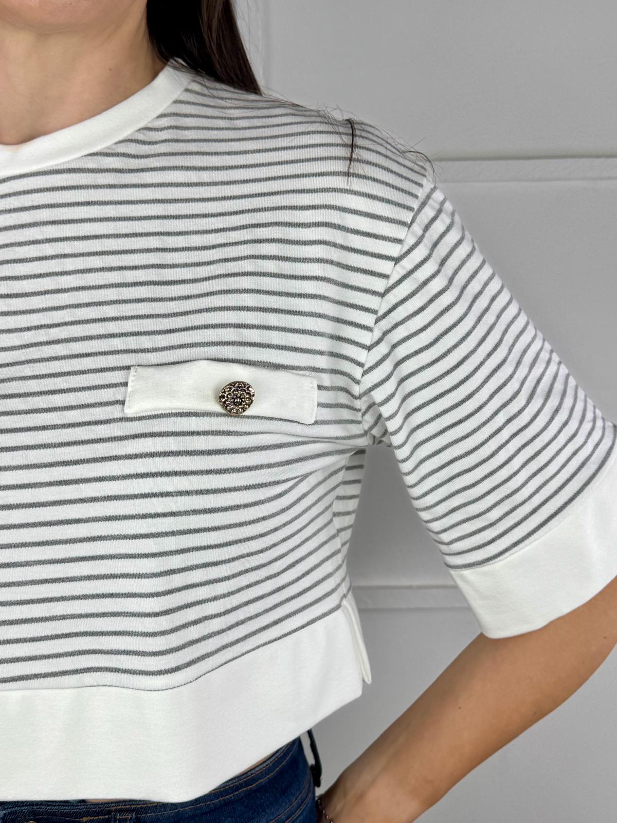 CAMISETA RAYAS GRIS