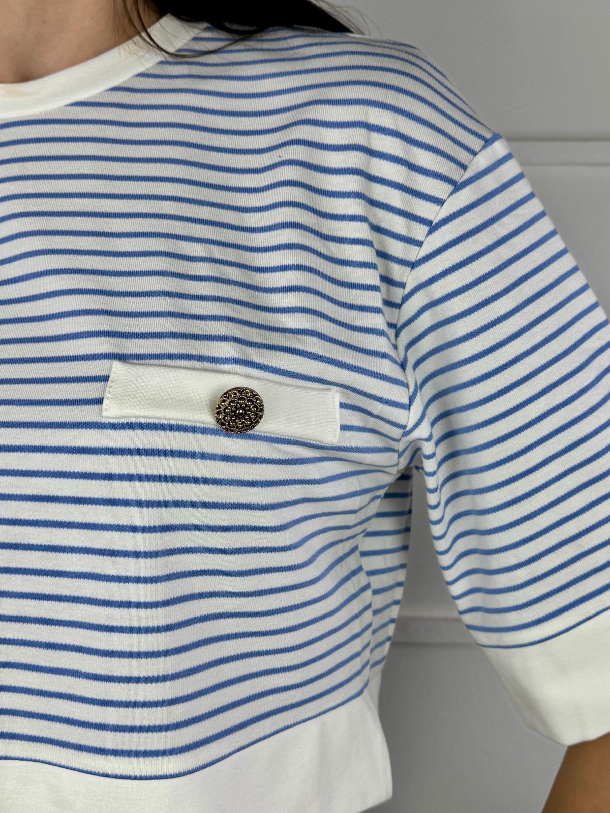 CAMISETA RAYAS AZUL