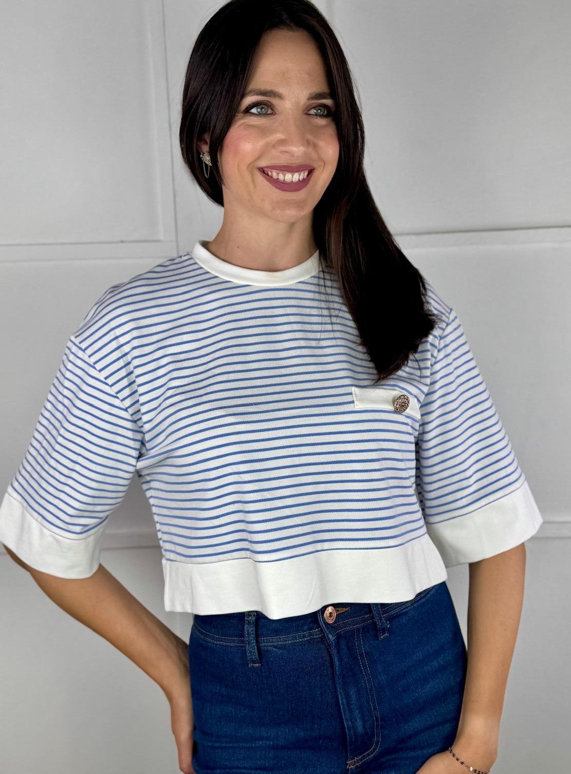CAMISETA RAYAS AZUL