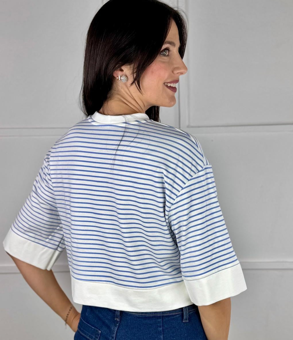 CAMISETA RAYAS AZUL