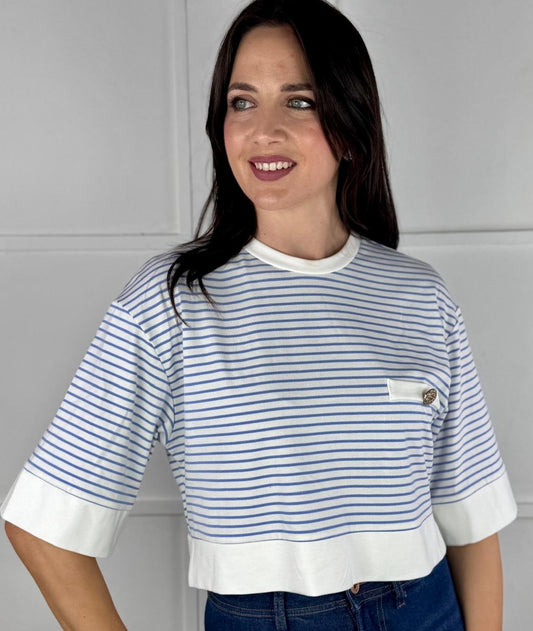 CAMISETA RAYAS AZUL
