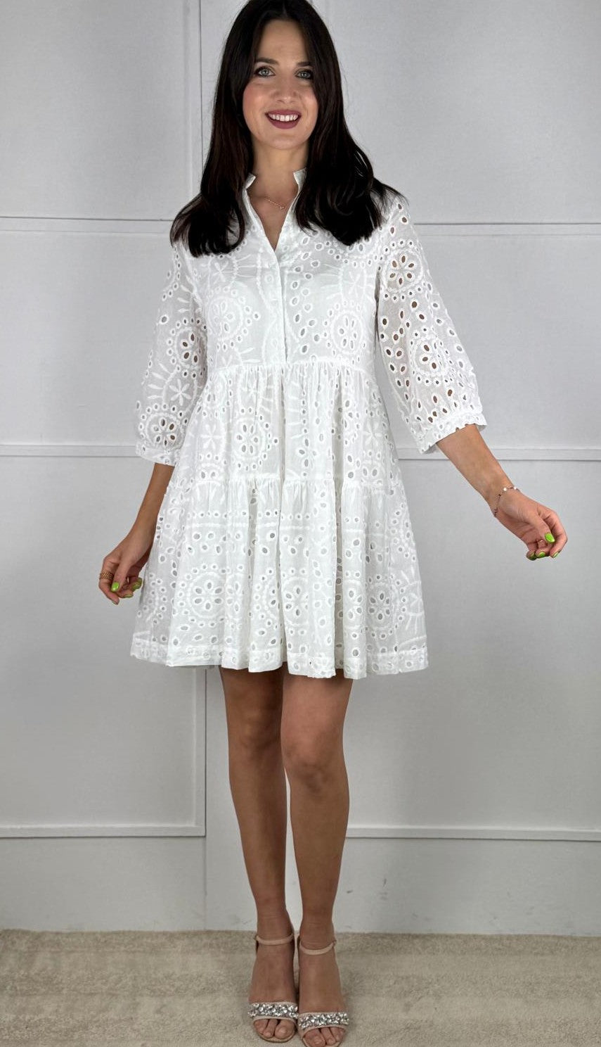 VESTIDO BATISTA BLANCO