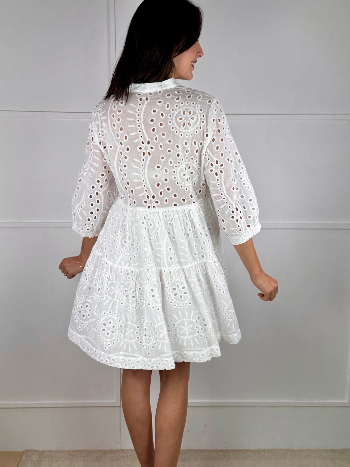 VESTIDO BATISTA BLANCO