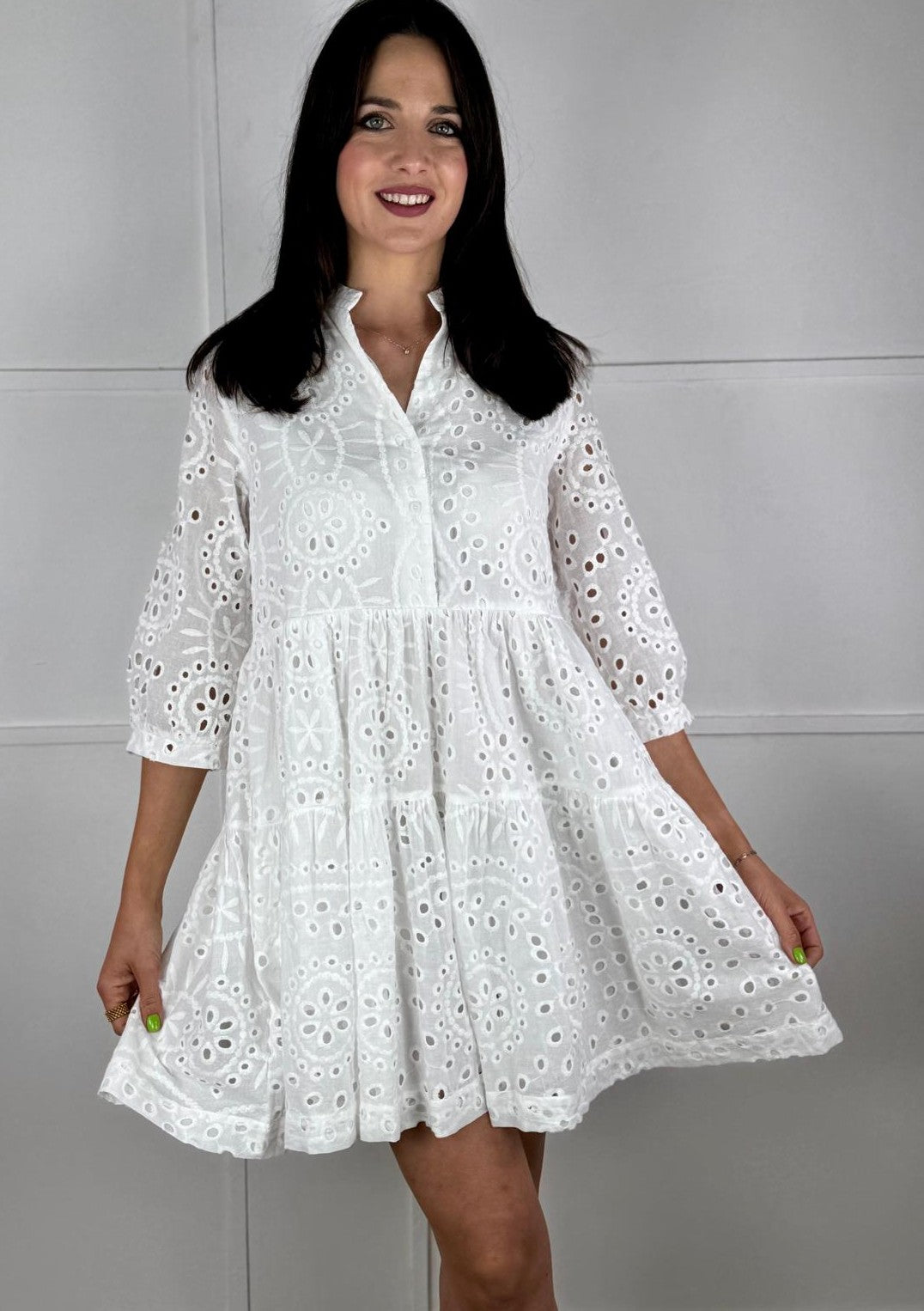 VESTIDO BATISTA BLANCO
