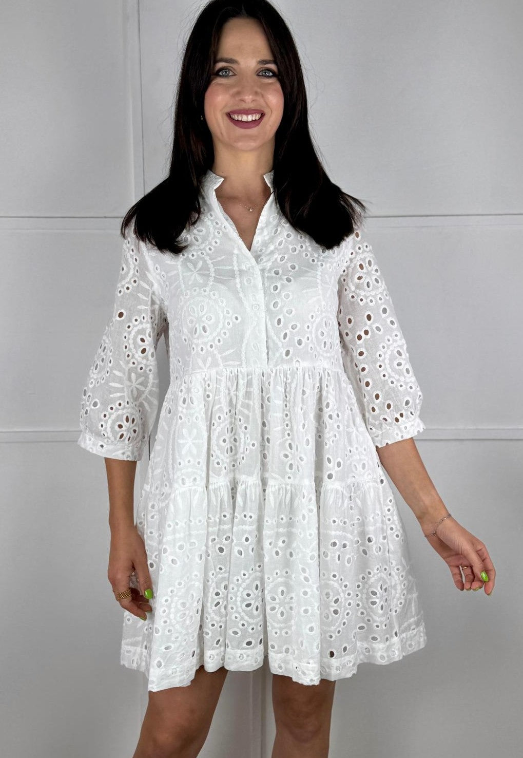 VESTIDO BATISTA BLANCO