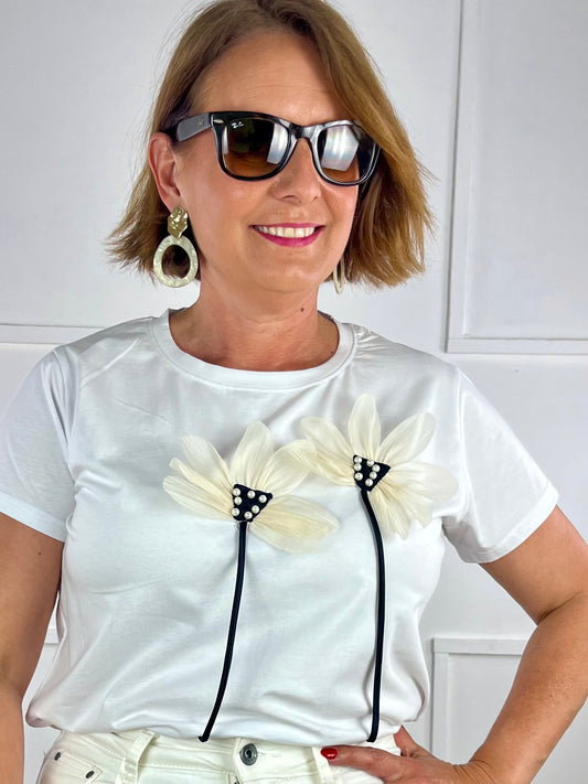 CAMISETA FLOR